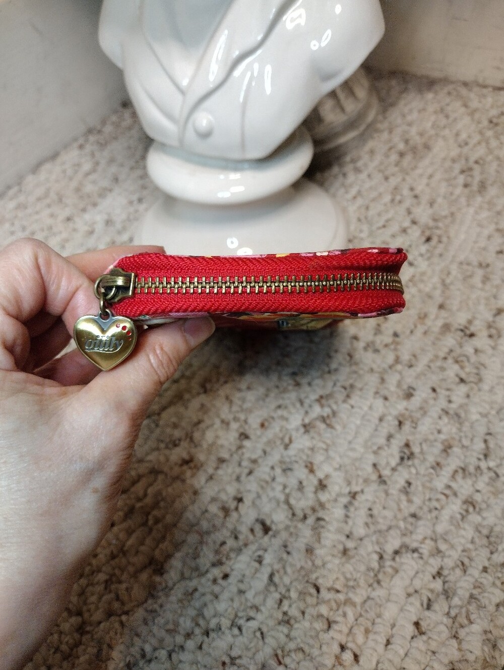 Vintage Oilily Red Multi Floral Zoey Zip Around Wallet - Picture 3 of 10